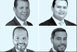 Terencio García, Carlos Téllez, Oscar Torres y Julio Vargas