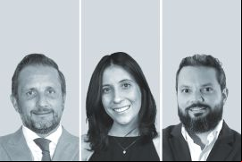 José Ignacio Rivero, de Pérez-Llorca - México (izquierda); Caroline dos Anjos da Silva, de Martinelli Advogados, y Raphael Arnaud, de BRZ Advogados.